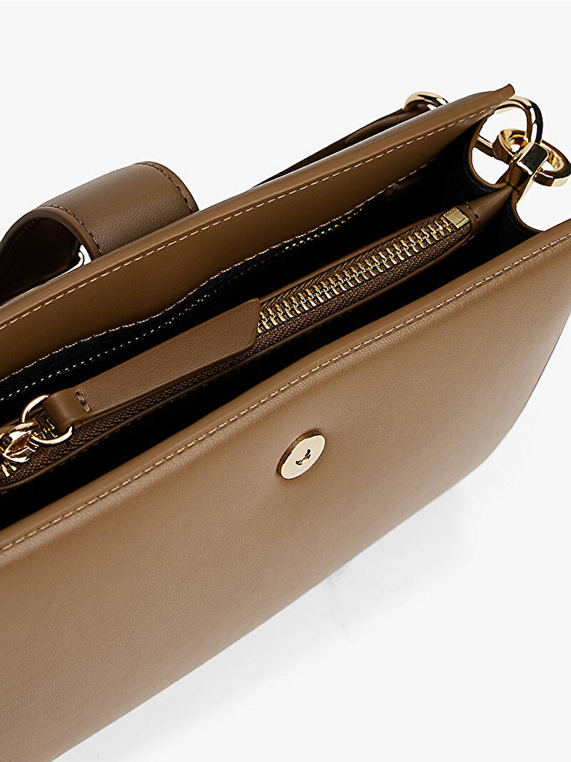 Kadın TH Heritage Mini Satchel Çanta Kahverengi AW0AW18286R07