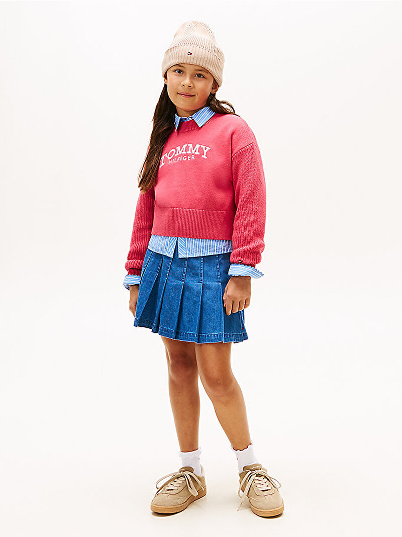 Kız Çocuk Tommy Kazak Pembe KG0KG08921XI5