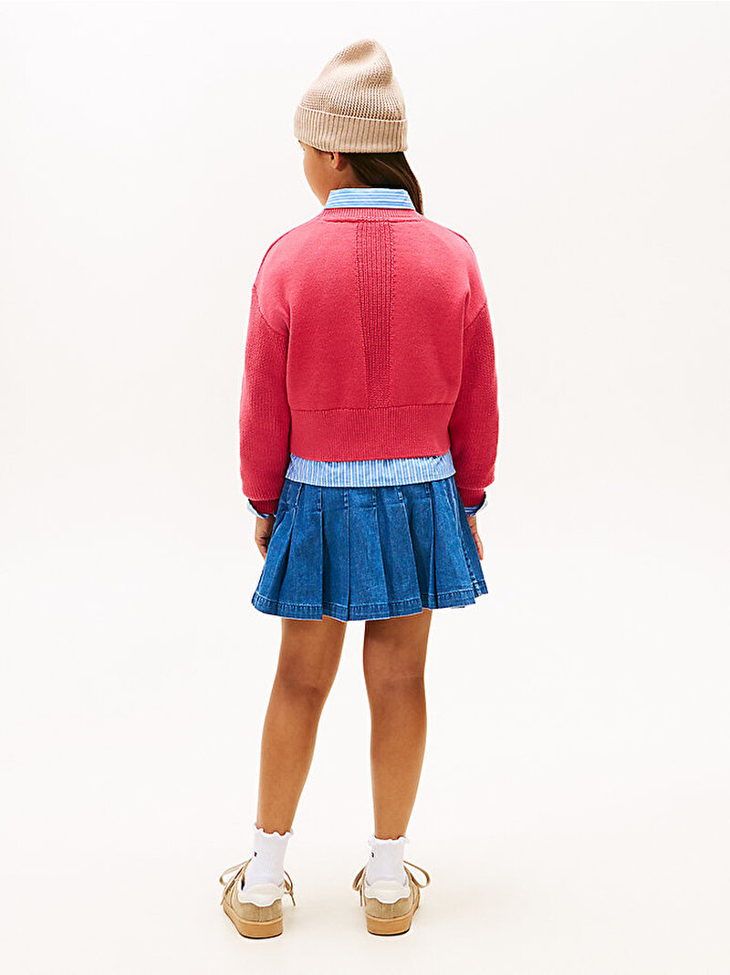 Kız Çocuk Tommy Kazak Pembe KG0KG08921XI5