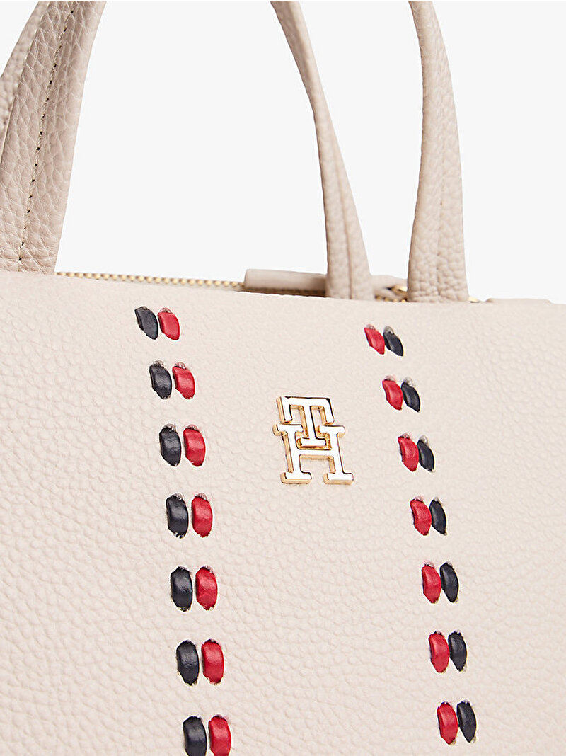 Kadın TH Timeless Mini Satchel Çanta Bej AW0AW18154AEO