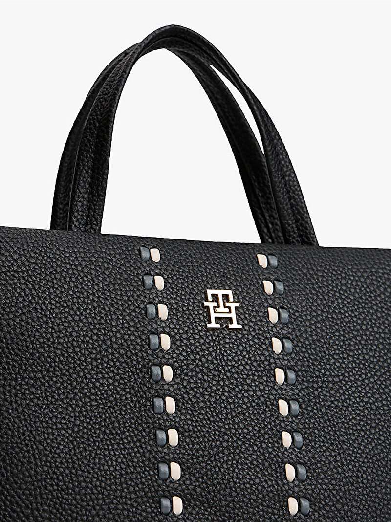 Kadın TH Timeless Mini Satchel Çanta Siyah AW0AW18154BDS