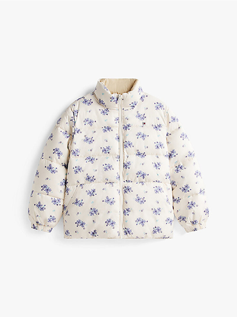 Kız Çocuk Flower Reversible Puffer Mont Çok renkli KG0KG09050YBH