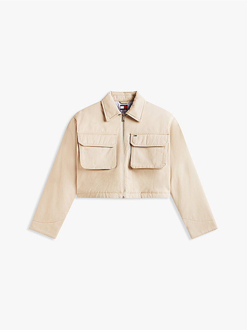 Kadın TJW Cropped Workwear Gömlek Ceket Bej DW0DW22534ABY