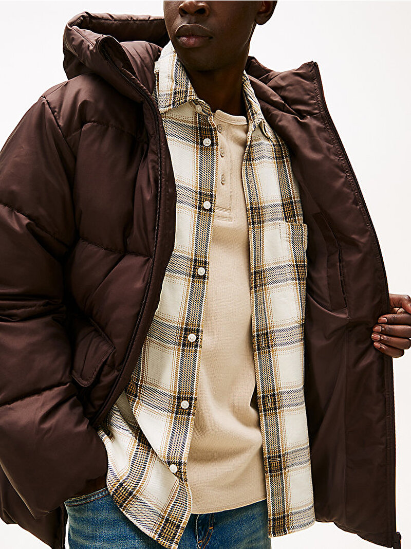 Erkek TJM Voluminous Puffer Mont Kahverengi DM0DM22301GW1