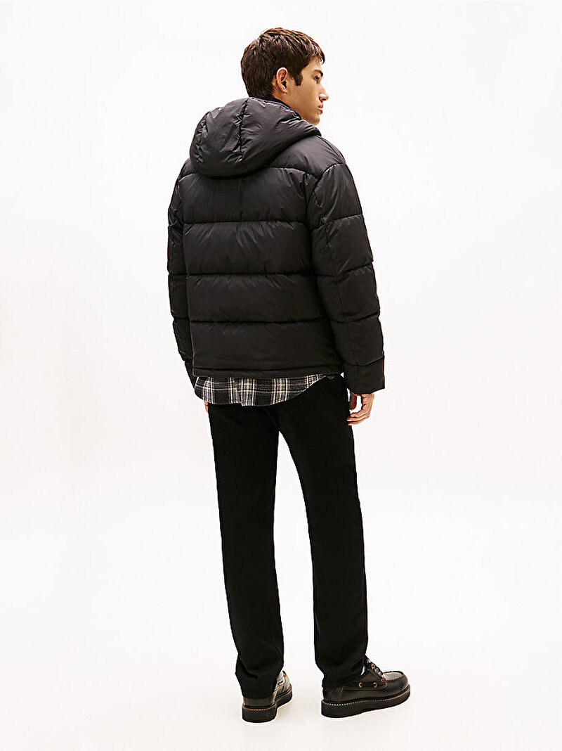 Erkek TJM Vail Hooded Puffer Mont Siyah DM0DM22296BDS