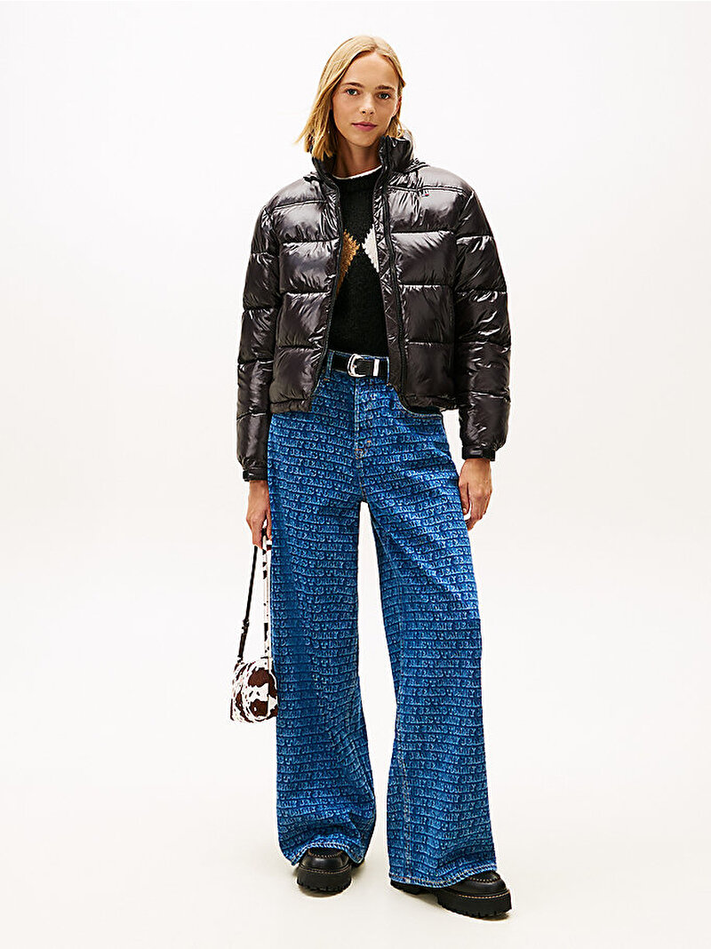 Kadın TJW Packable Puffer Mont Siyah DW0DW22039BDS