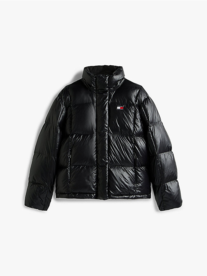 Kadın TJW Alaska Grid Puffer Mont Siyah DW0DW22040BDS