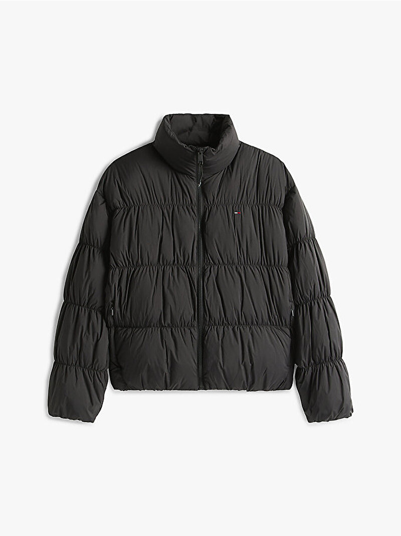 Kadın TJW Rouched Puffer Mont Siyah DW0DW22042BDS