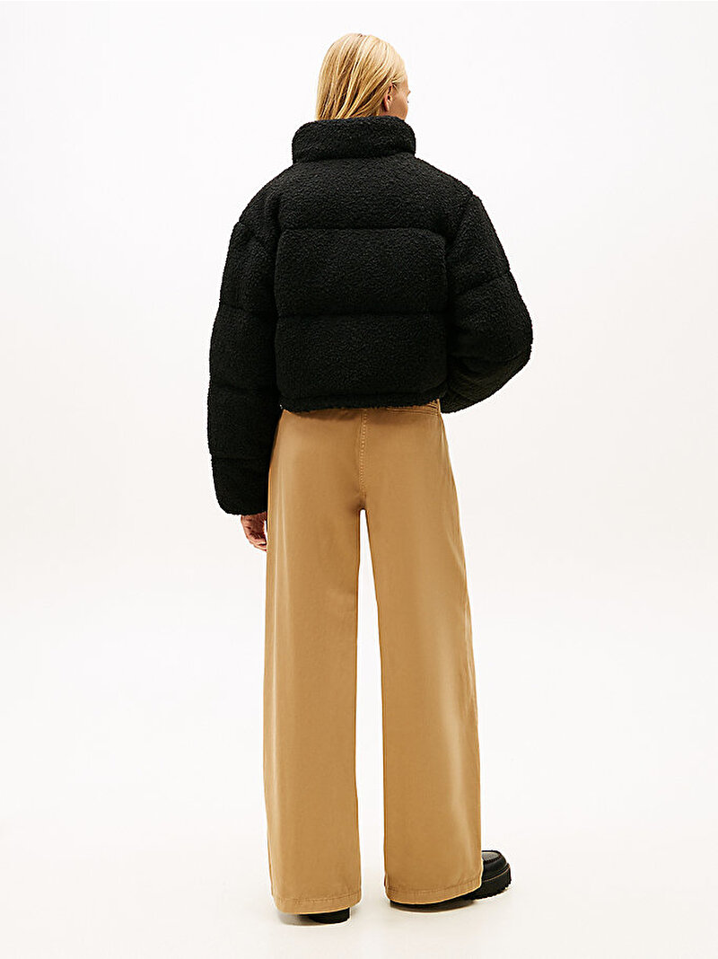 Kadın TJW Wool Boucle Puffer Mont Siyah DW0DW22045BDS