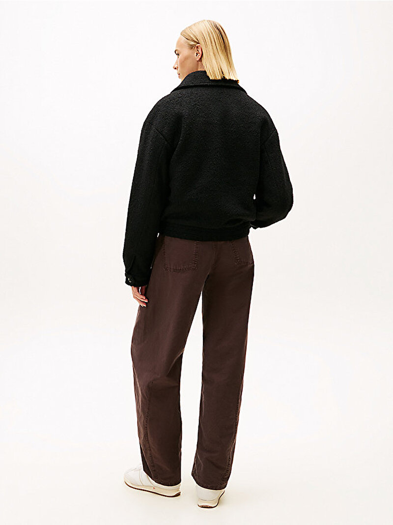 Kadın TJW  Oversize Wool Ceket Siyah DW0DW22048BDS