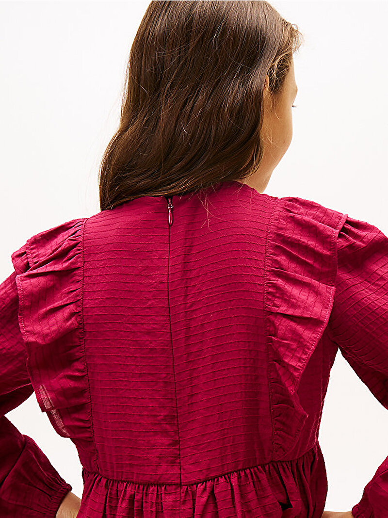 Kız Çocuk Ruffle Aline Elbise Kırmızı KG0KG08945VLC