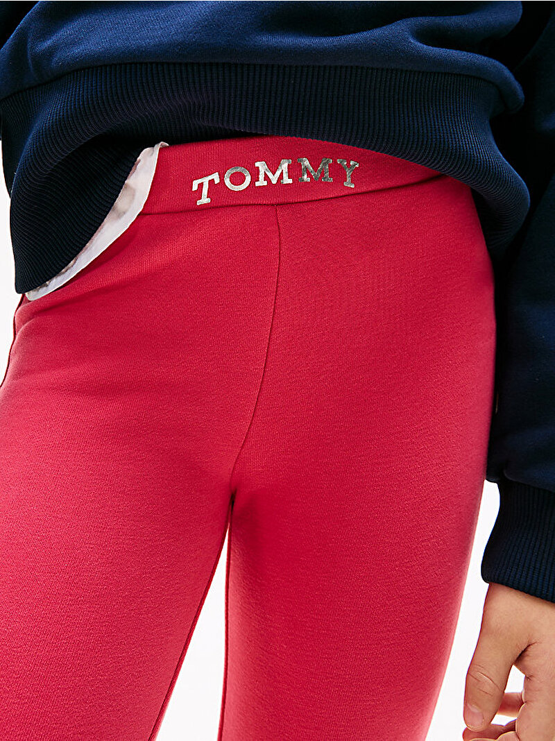 Kız Çocuk Tommy Foil Flare Tayt Pembe KG0KG08980XI5