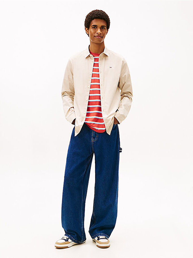 Erkek TJM Original Stretch Gömlek Bej DM0DM04405ABY