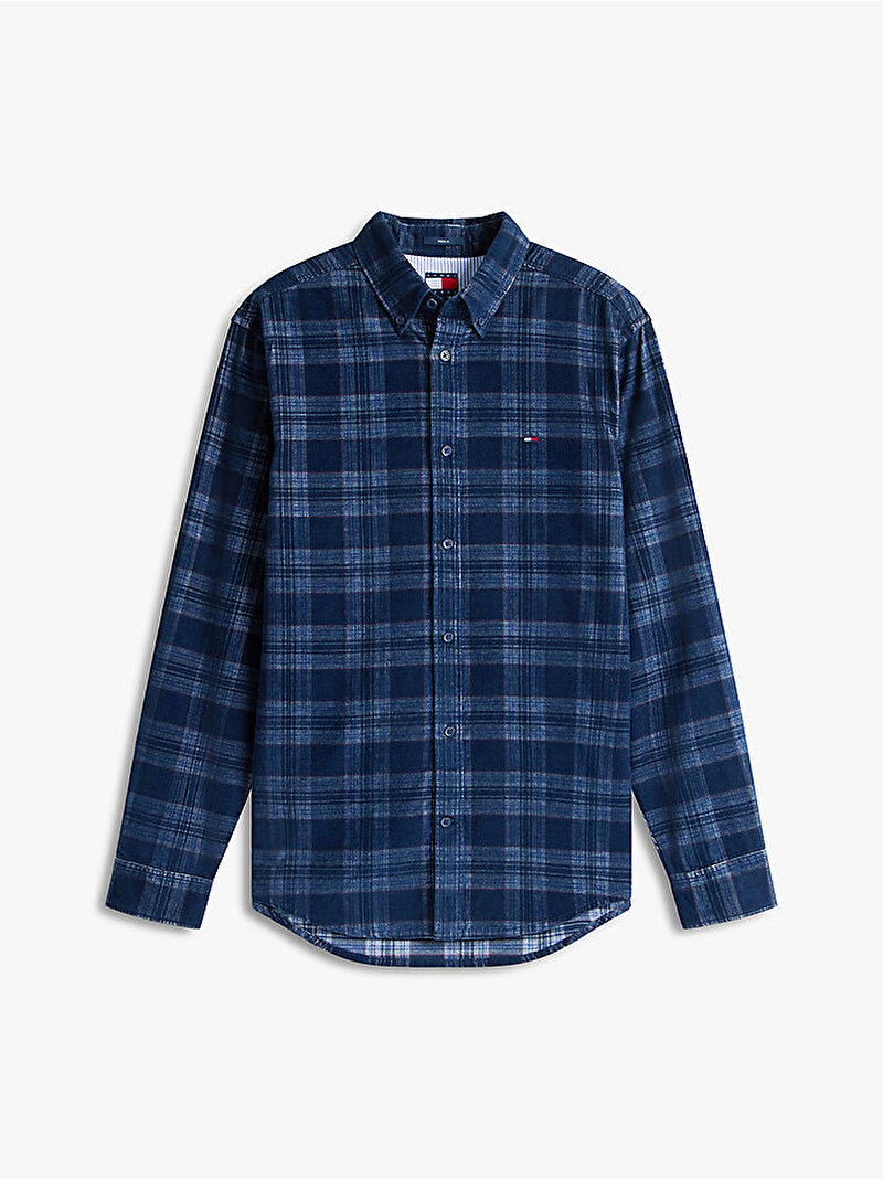 Erkek TJM Regular Check Cord Gömlek Lacivert DM0DM22408C1G