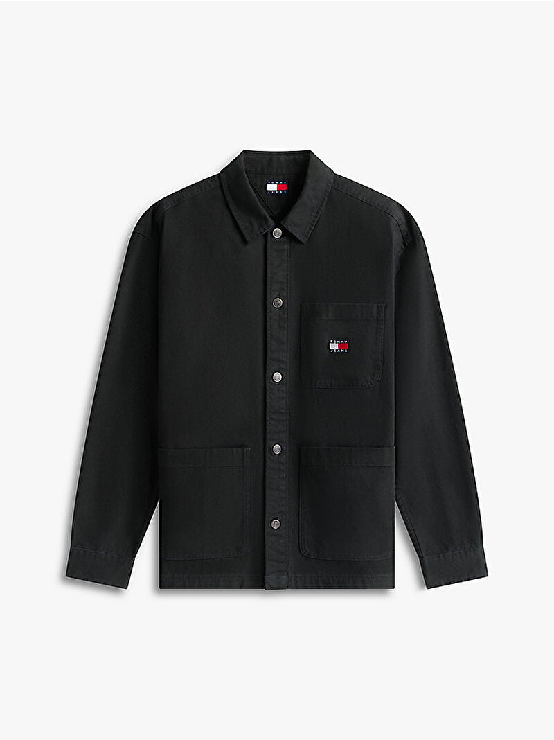 Erkek TJM Essential Overshirt Gömlek Siyah DM0DM20236BDS