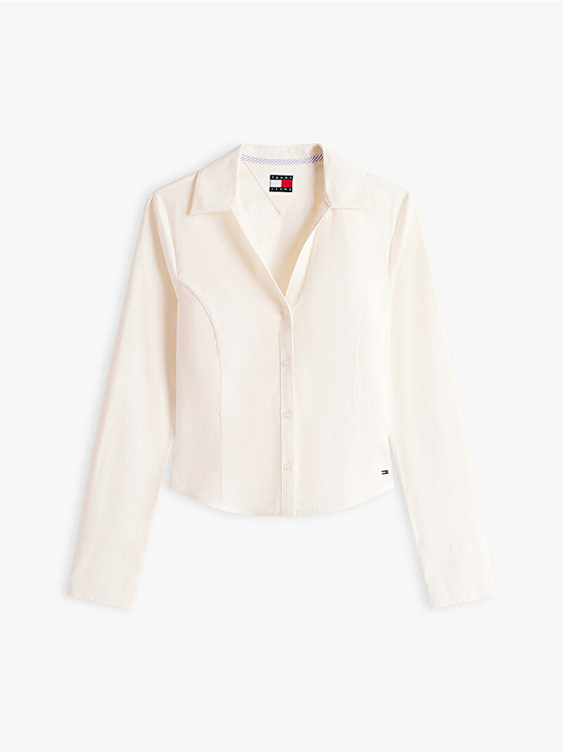 Kadın TJW  Baby Fit Long Gömlek Ekru DW0DW22604YBL