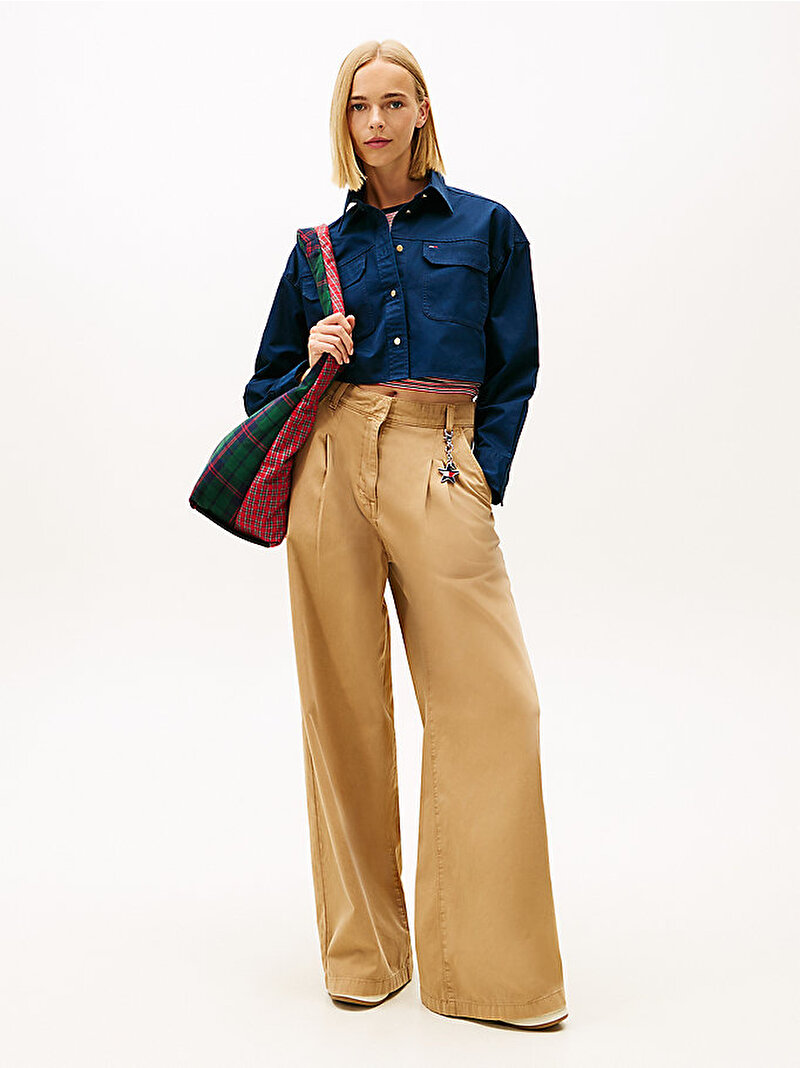 Kadın TJW Cropped Utility Gömlek Lacivert DW0DW22514C1G