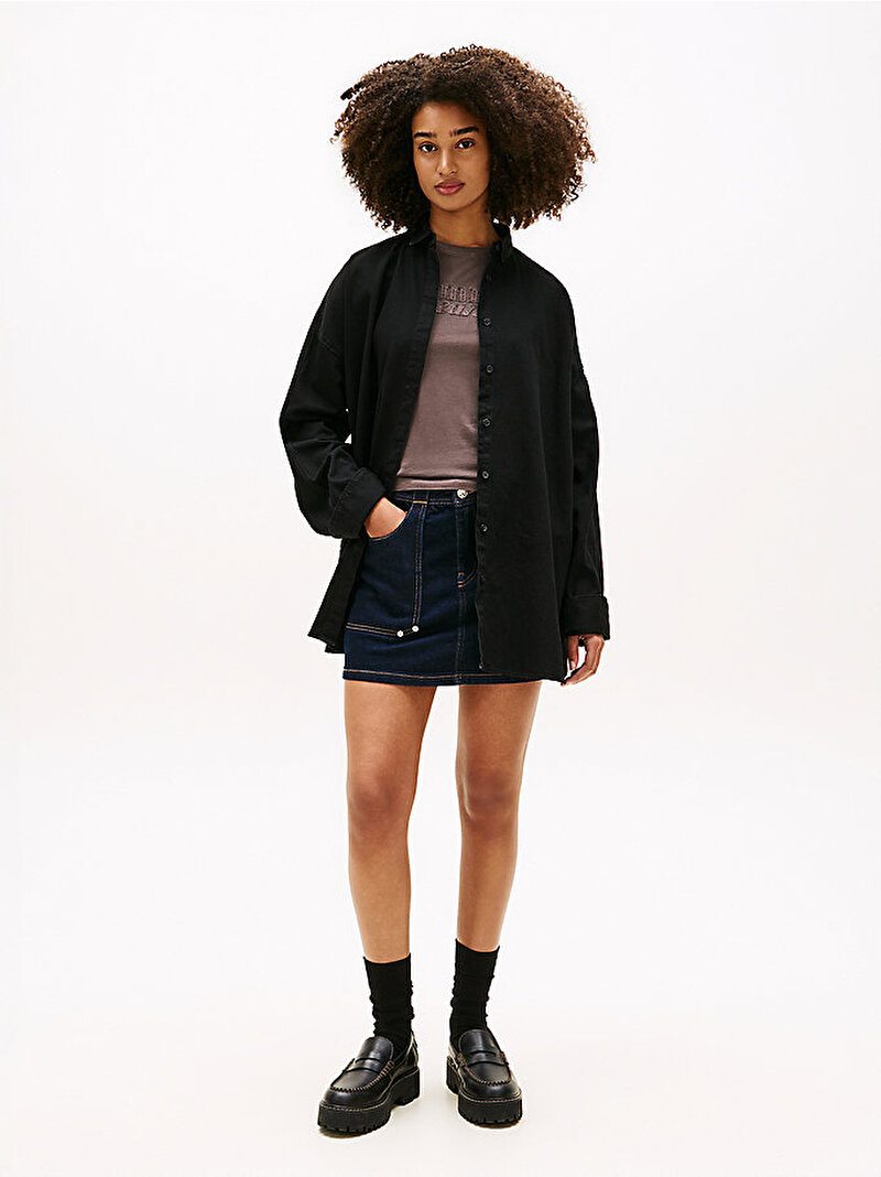 Kadın Bıig Denim Gömlek Siyah DW0DW221181BZ