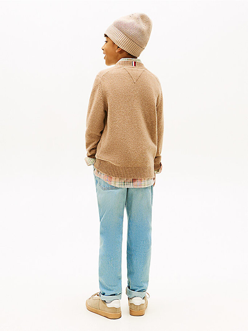 Erkek Çocuk Lambswool Kazak Bej KB0KB10348RBC