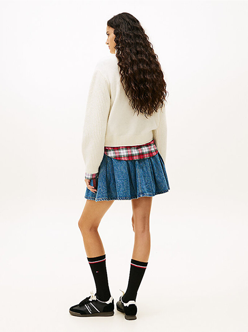 Kadın TJW Turtleneck Flag Kazak Beyaz DW0DW22108YBH