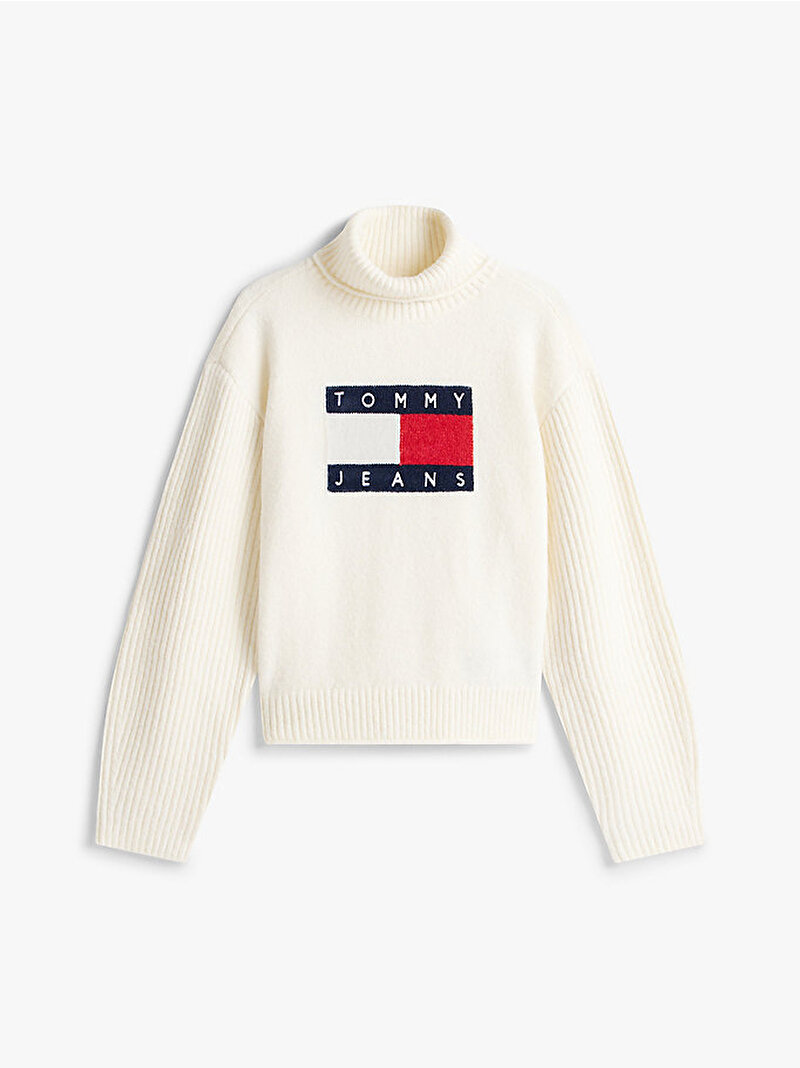 Kadın TJW Turtleneck Flag Kazak Beyaz DW0DW22108YBH