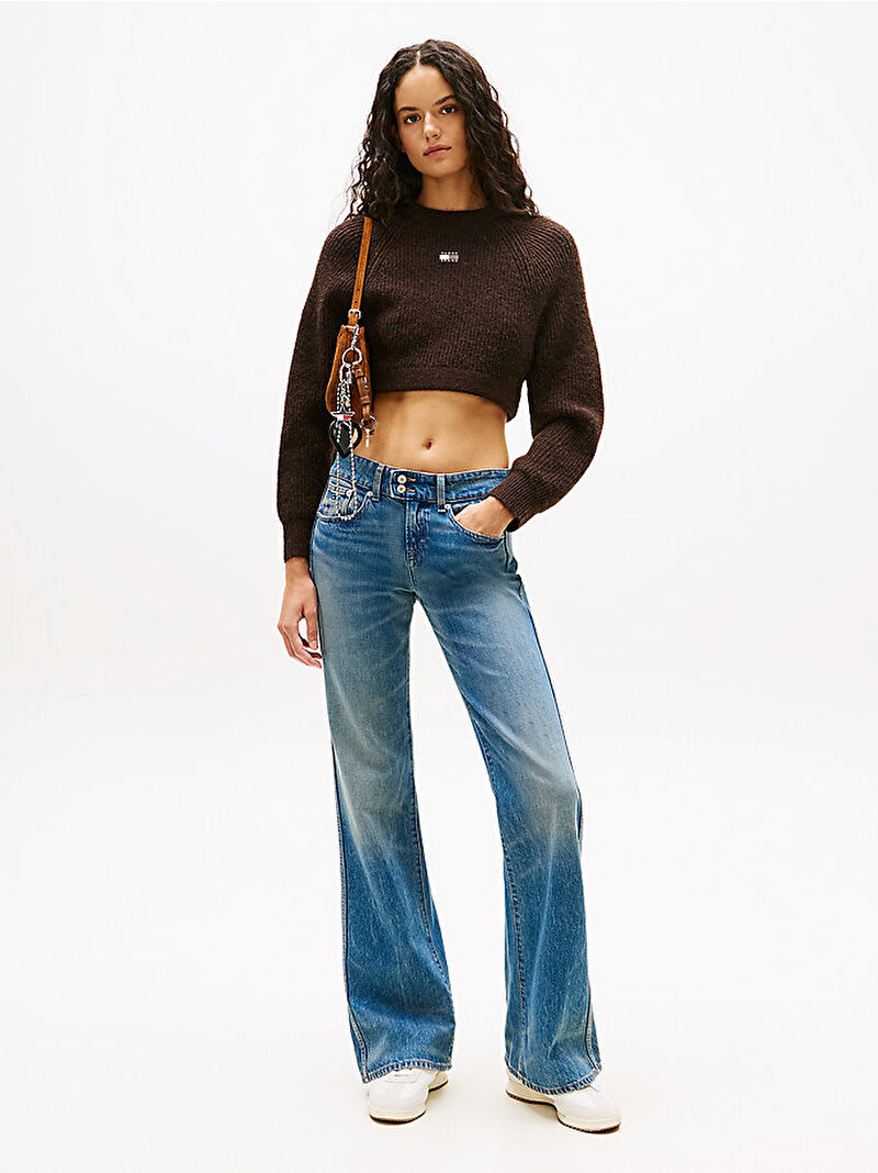 Kadın TJW Crop Badge Kazak Kahverengi DW0DW22024GW1