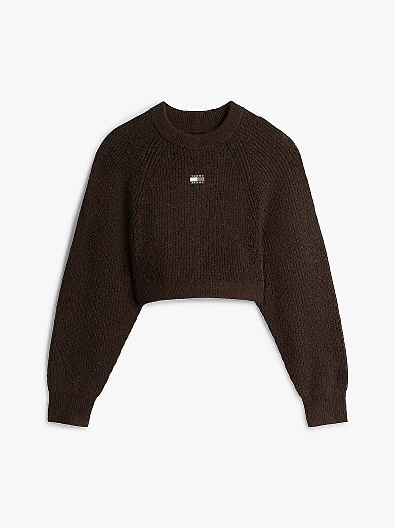 Kadın TJW Crop Badge Kazak Kahverengi DW0DW22024GW1