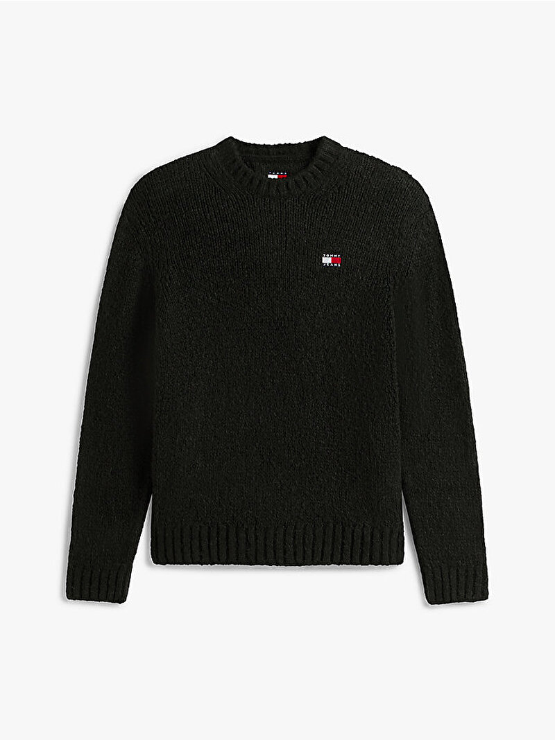 Erkek TJM Regular Cosy Texture Kazak Siyah DM0DM22718BDS