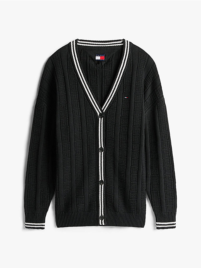 Kadın TJW Flag Cable Hırka Siyah DW0DW22026BDS