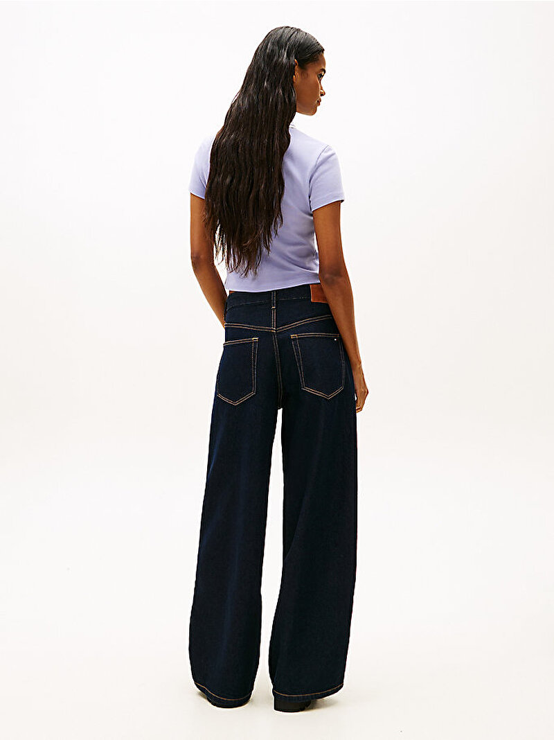 Kadın TJW Slim Badge Polo T-shirt Mor DW0DW21932C5U