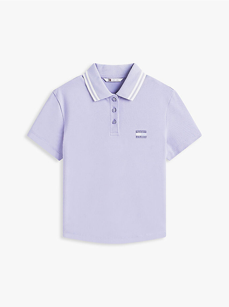 Kadın TJW Slim Badge Polo T-shirt Mor DW0DW21932C5U
