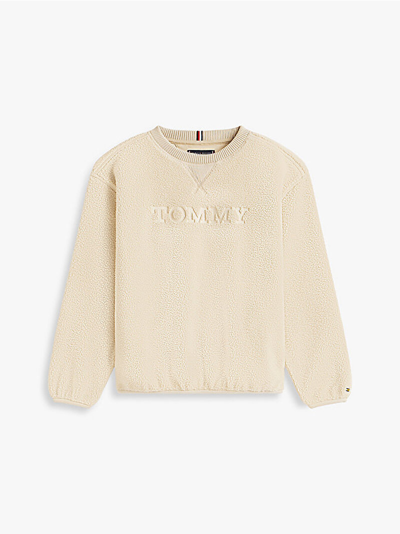 Erkek Çocuk Polar Fleece Graphic Sweatshirt Bej KB0KB10027ABY