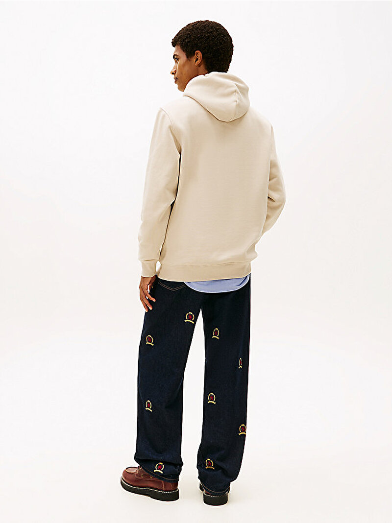 Erkek TJM Regular Linear Logo Sweatshirt Bej DM0DM20746ABY