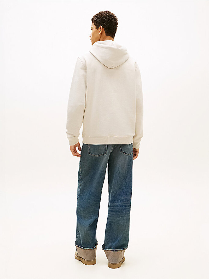 Erkek TJM Regular Badge Hoodie Bej DM0DM22666YBH