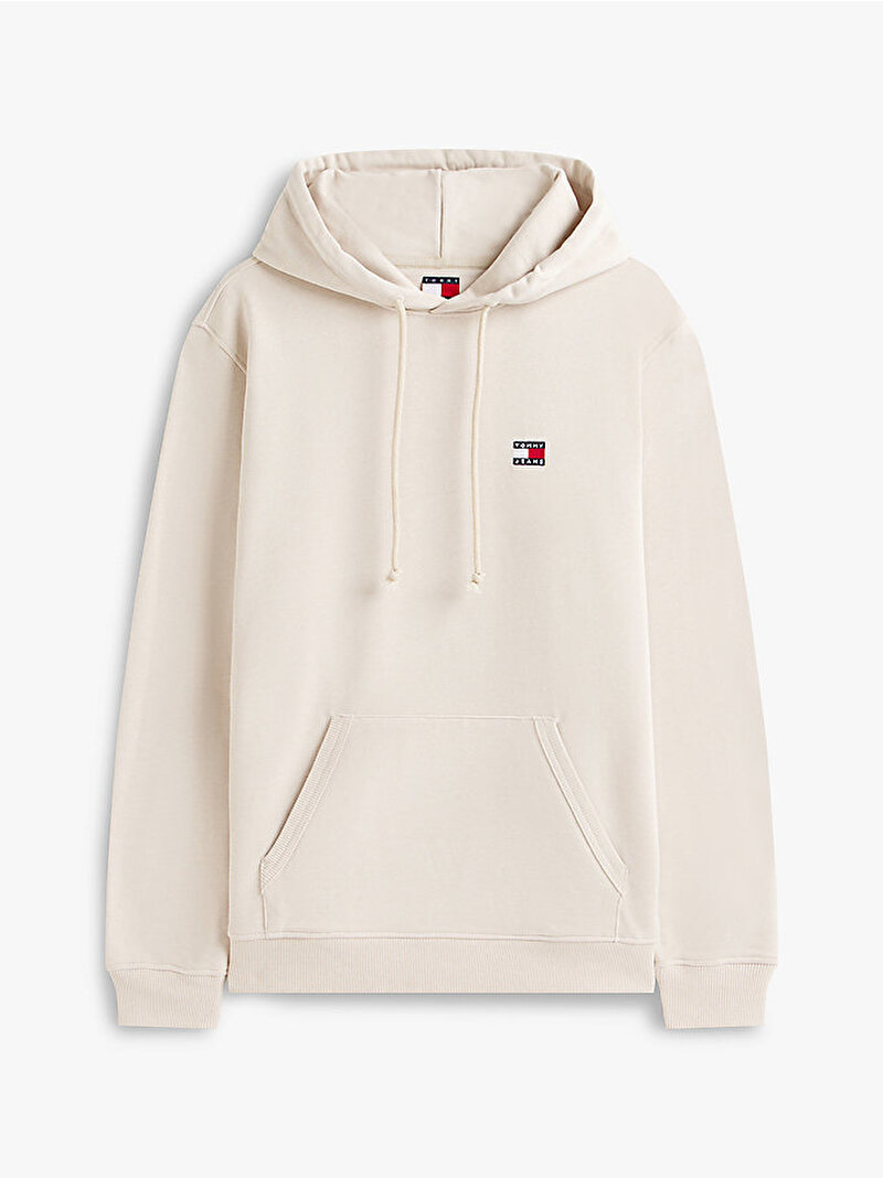 Erkek TJM Regular Badge Hoodie Bej DM0DM22666YBH