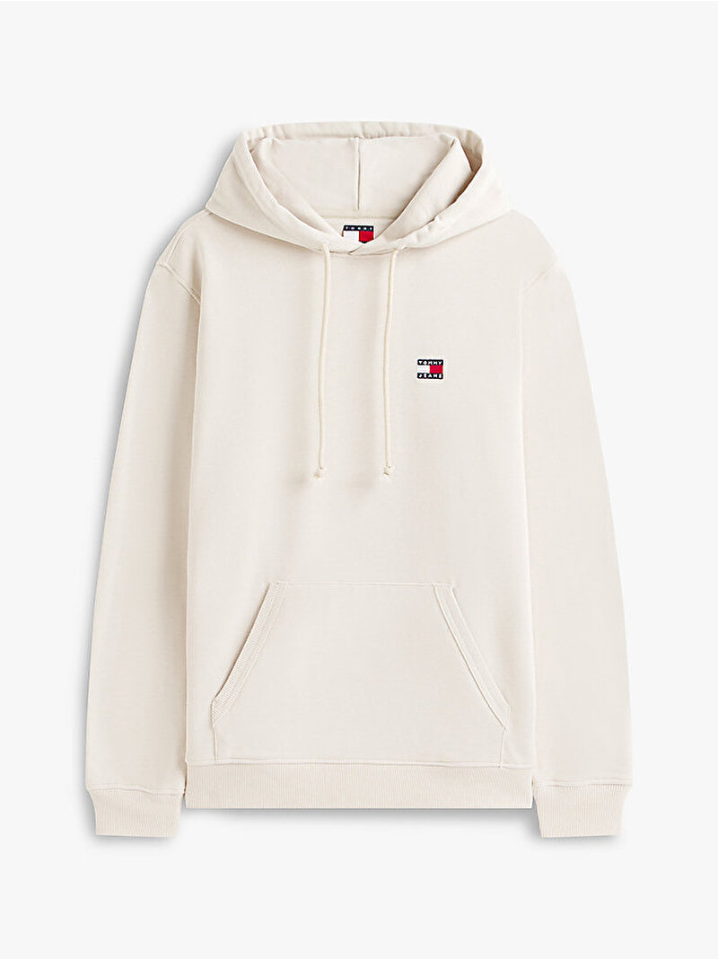 Erkek TJM Regular Badge Hoodie Bej DM0DM22666YBH