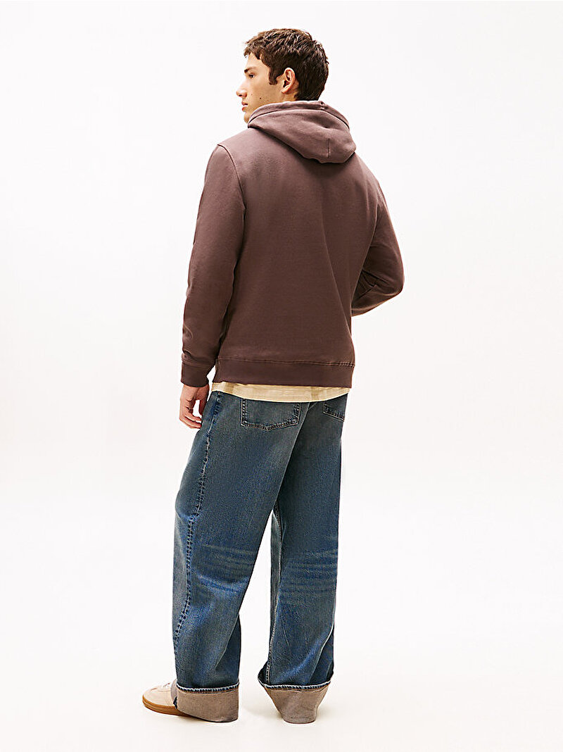 Erkek TJM Regular Linear Logo Sweatshirt Kahverengi DM0DM20746GW1