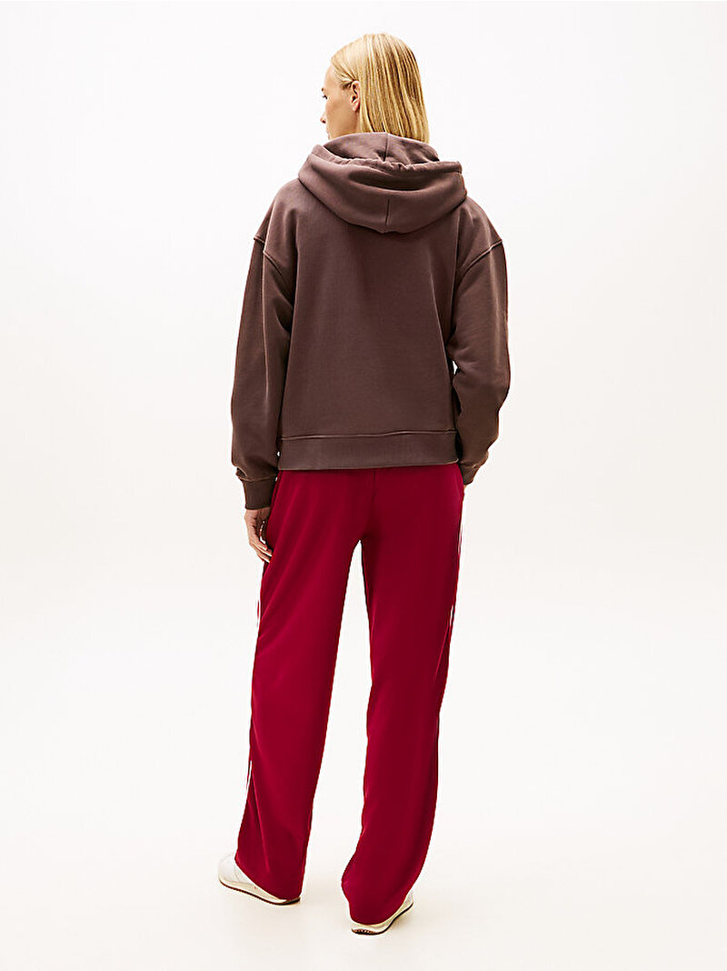 Kadın TJW Boxy Badge Hoodie Kahverengi DW0DW19414GW1