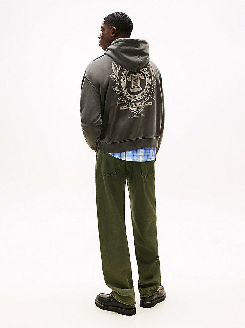 Erkek TJM 90s Dollar Graphic Sweatshirt Siyah DM0DM22367BDS