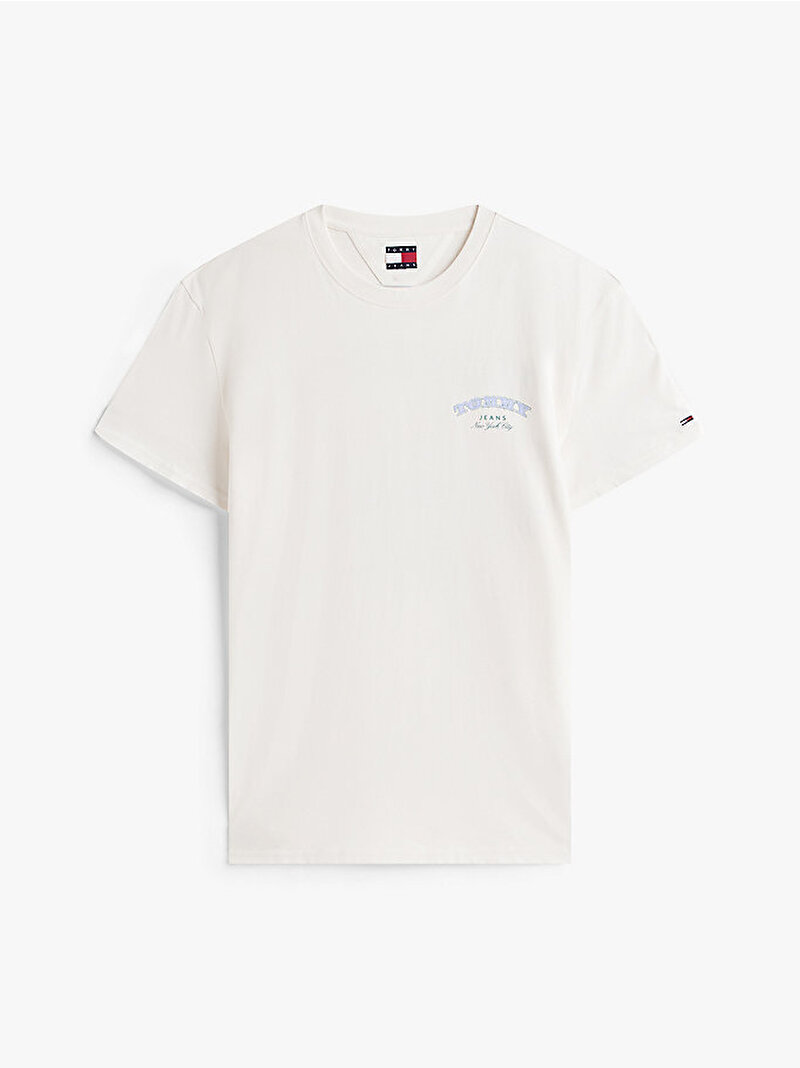 Erkek TJM Regular Dollar Stack T-shirt Beyaz DM0DM22318YBH