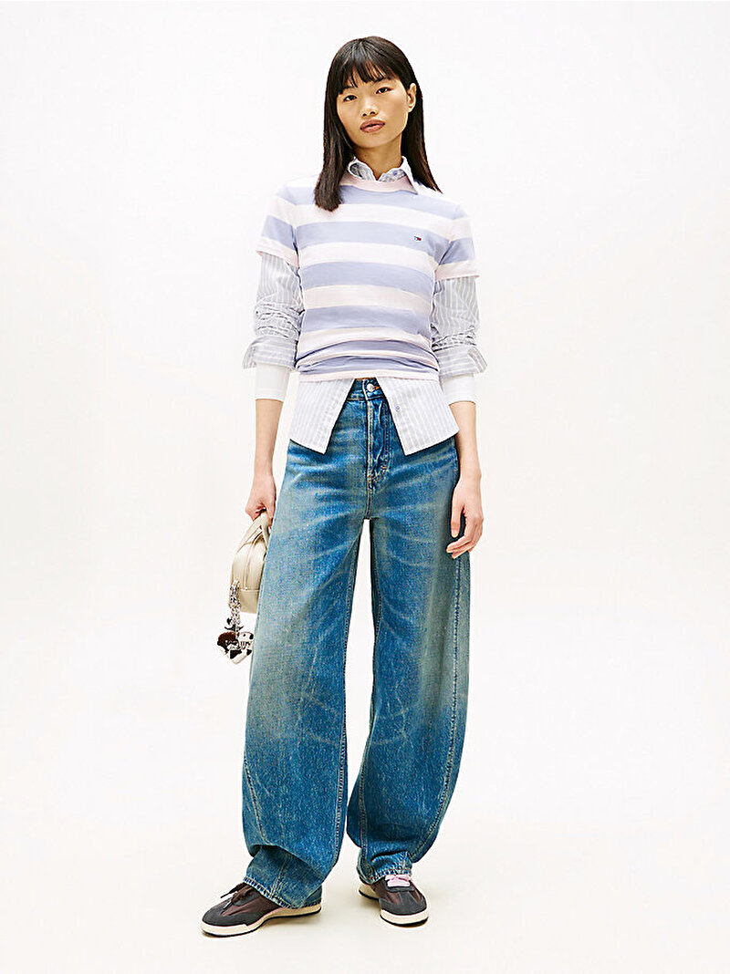 Kadın TJW Regular Flag Jersey T-shirt Çok renkli DW0DW218340EN