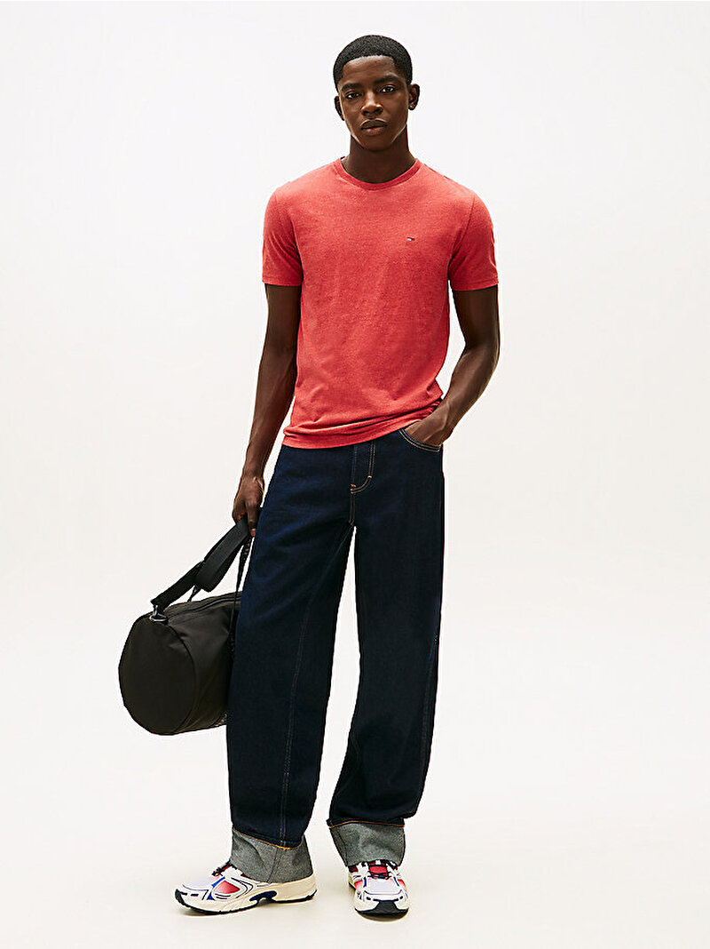 Erkek TJM Xslim T-shirt Kırmızı DM0DM20363XL0