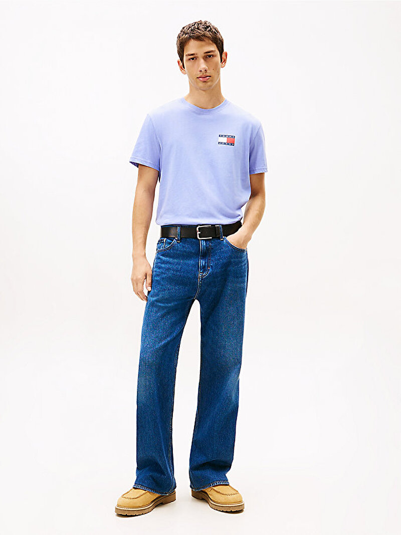 Erkek TJM Slim Essential T-shirt Mavi DM0DM20740C5X