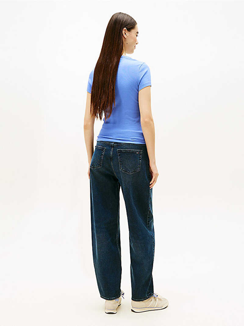 Kadın TJW Slim Tommy 85 T-shirt Mavi DW0DW21849C58