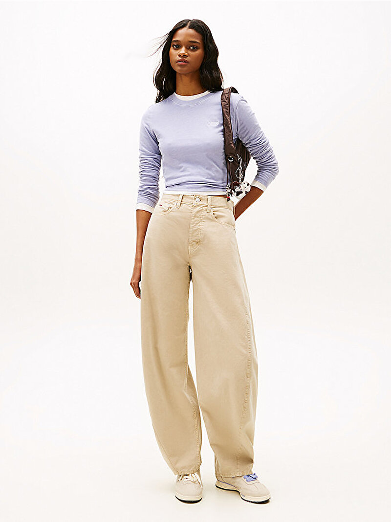 Kadın TJW Slim T-shirt Mor DW0DW21848C5U