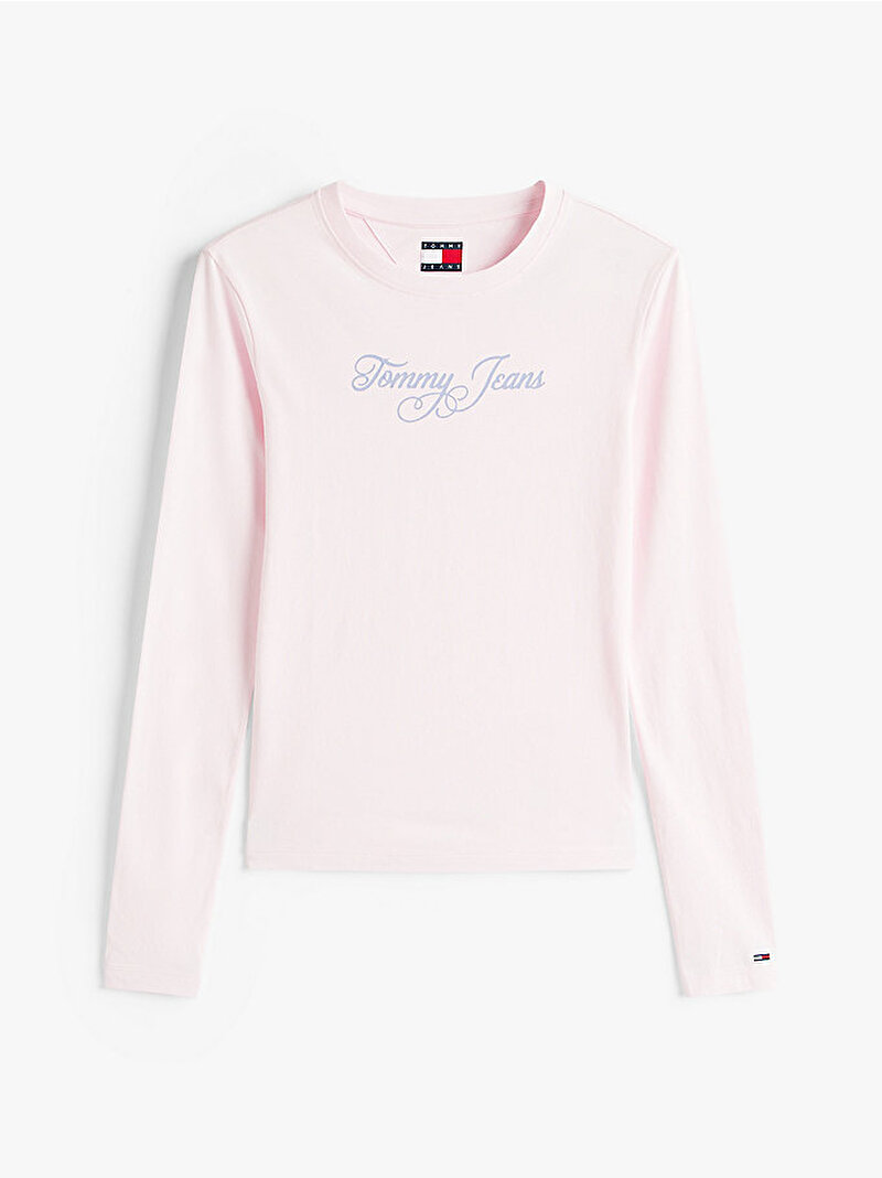 Kadın TJW Slim Essential T-shirt Pembe DW0DW21844TOG