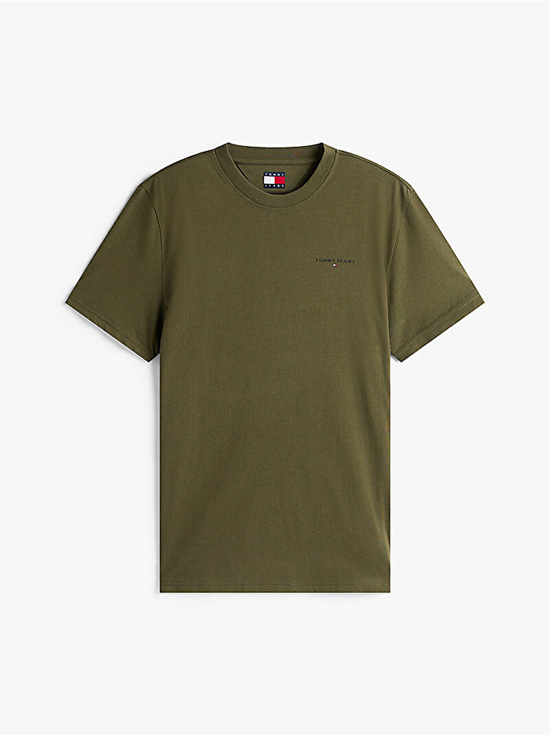 Erkek TJM Slim Linear T-shirt Yeşil DM0DM21780GY1
