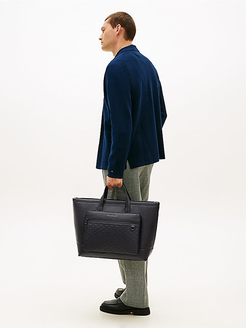 Erkek Th Modern Tote Çanta Siyah AM0AM14018BDS