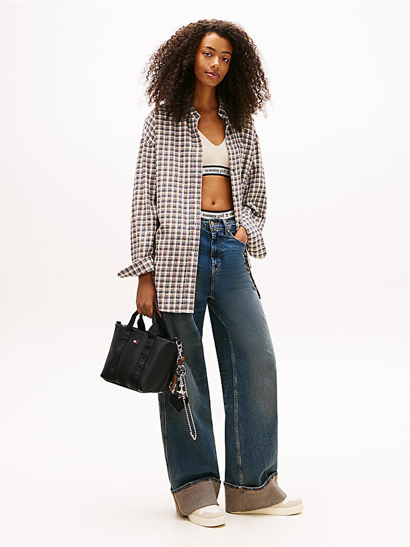 Kadın Tjw Daily Elevated Tote Çanta Siyah AW0AW18063BDS