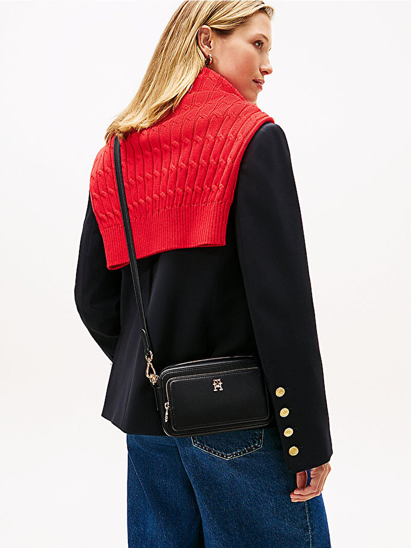 Kadın Th Icon Kamera Çanta Siyah AW0AW18120BDS